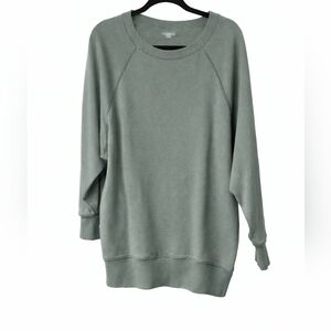 Aerie Oversized Cozy Crew Sweatshirt Sage XS